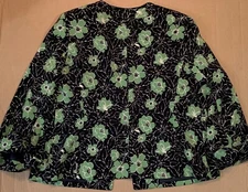 Collections for Le Suit Jacket Black Green Floral 3-Button Blazer Lined Size 16P