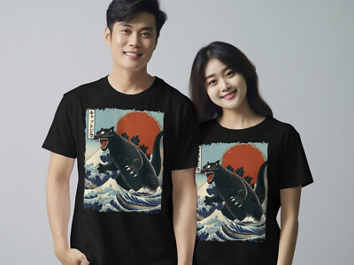 Lustiges Katzen-T-Shirt japanischer Stil Riesenkatzenkunst Männer und Frauen Freizeitshirt Comic