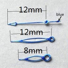 12mm Blue Trim Hollow Oval Watch Hands for Miyota 2315 2035 2036 2115 2305 2005