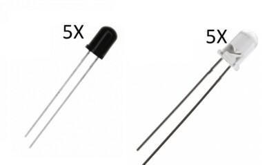 Lot De 100 LEDs Infrarouges 3mm Et 5mm - Émetteurs Et Récepteurs IR Pour Projets Arduino/électronique