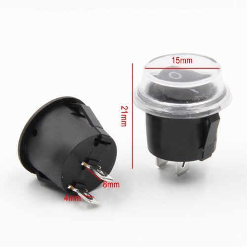 5pcs Car Auto Boat Round Rocker Toggle SPST ON/OFF Switch 12V + Waterproof Cover - Picture 12 of 12