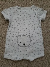 Child Of Mine by Carter's Baby Boy Short Romper 3-6 M Gray Bears