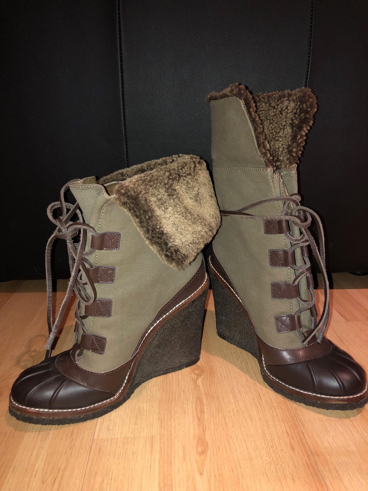 tory burch fur lined boots