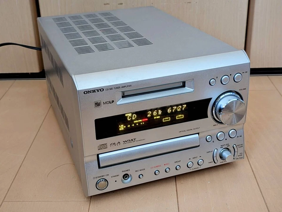 Mini sistema de componentes estéreo ONKYO FR-7GX CD MD MDLP probado funcionando JP Foto 2 de 3