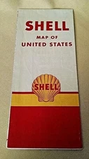 SHELL OIL MAP UNITED STATES HM GOUSHA CO LITHO USA 9-EE-1957-1 1957 FOLDING.
