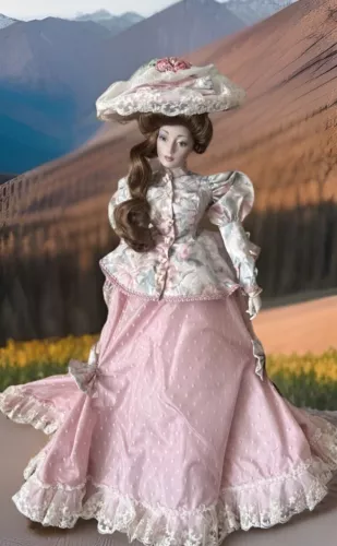 Franklin Mint Gibson Girl Porcelain Doll “Tea at the Ritz”21 in