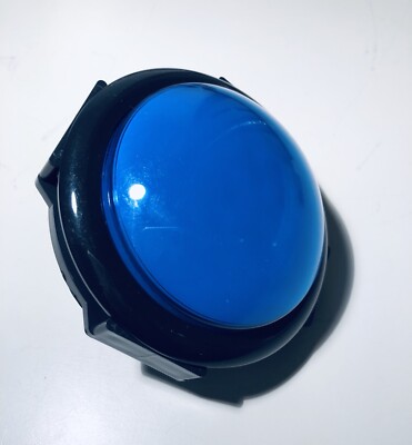 Blue Jumbo Illuminated Push Button 100mm Dome For Arcade Games