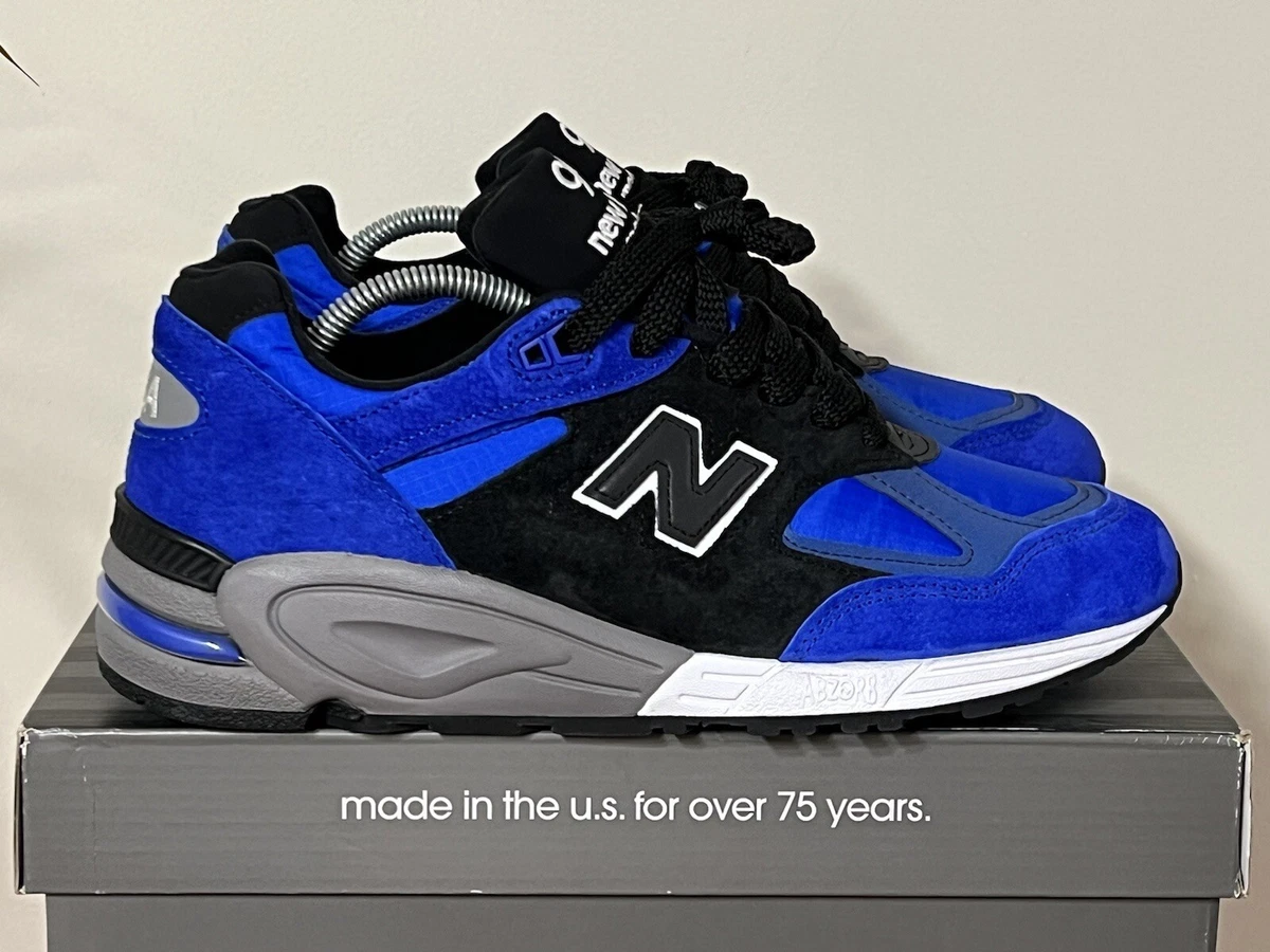 NEW BALANCE 990 MADE IN USA BLUE RETRO TRAINERS UK 9.5 EUR 44 US 10 M990PL2 NEW