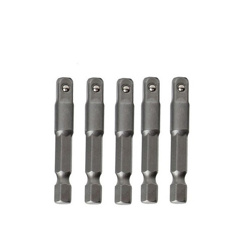 5PC Hex Shank to Square Drive Socket Adapters with 50mm Length - Ready - Picture 4 of 8