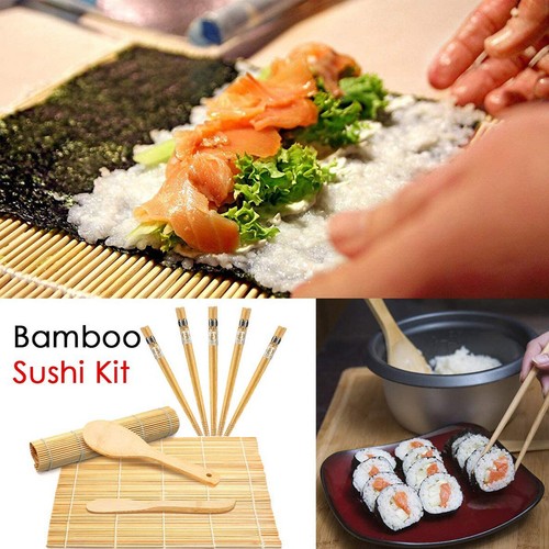 Sushi Set, 10 Teile - Sushi Maker Set für Anfänger Sushi Selbst Machen Rollmatte - Bild 5 von 6