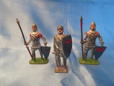Vintage Medieval Lead/Metal Knights Set of 3, England
