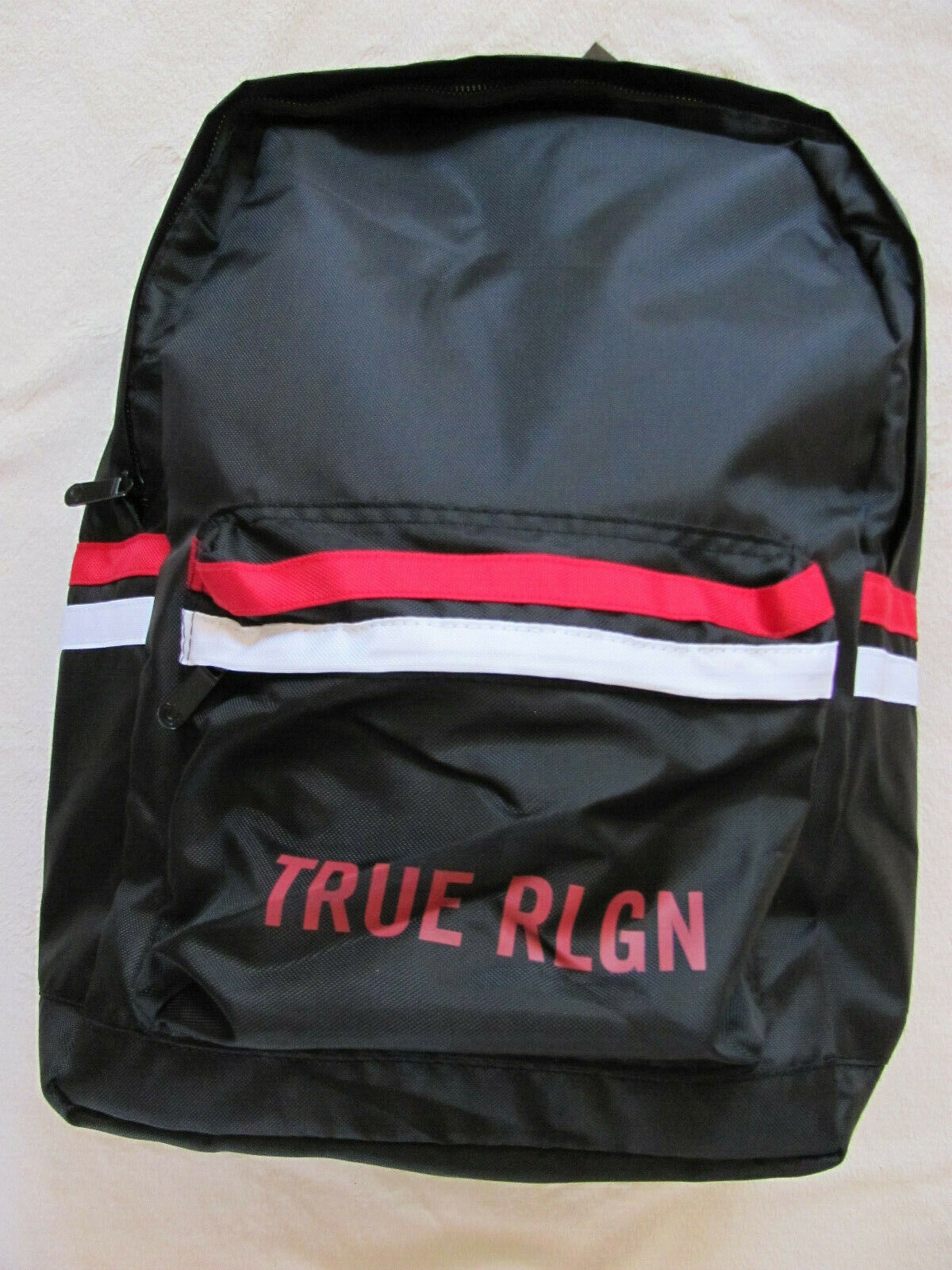 True Religion Men's Colorblock Logo Stripe Backpack One Size 