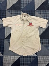 Vintage 60s Lee WorkMechanic Route 66 Sanforized Button Up Mens 15-15.5 Large