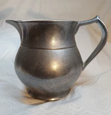 Vintage Pewter Water Pitcher with Handle and Spout Home Decor Farmhouse Vase