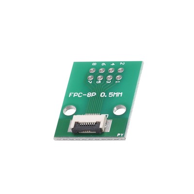 5pcs FPC Converter Board 8P 0.5mm on Socket Side, Back 1.0mm, to DIP 2.54mm DIY