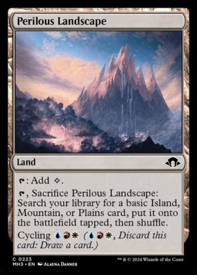 NM Foil Perilous Landscape, MTG, Modern Horizons 3, Magic the Gathering, 223