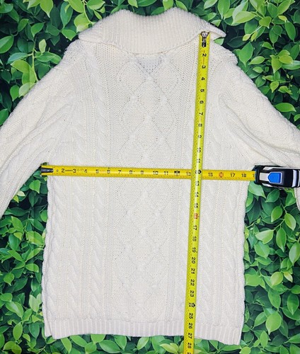 *VTG* Mantessa Damen Grobstrick Fischer Oma Button Down Pullover; M - Bild 8 von 8