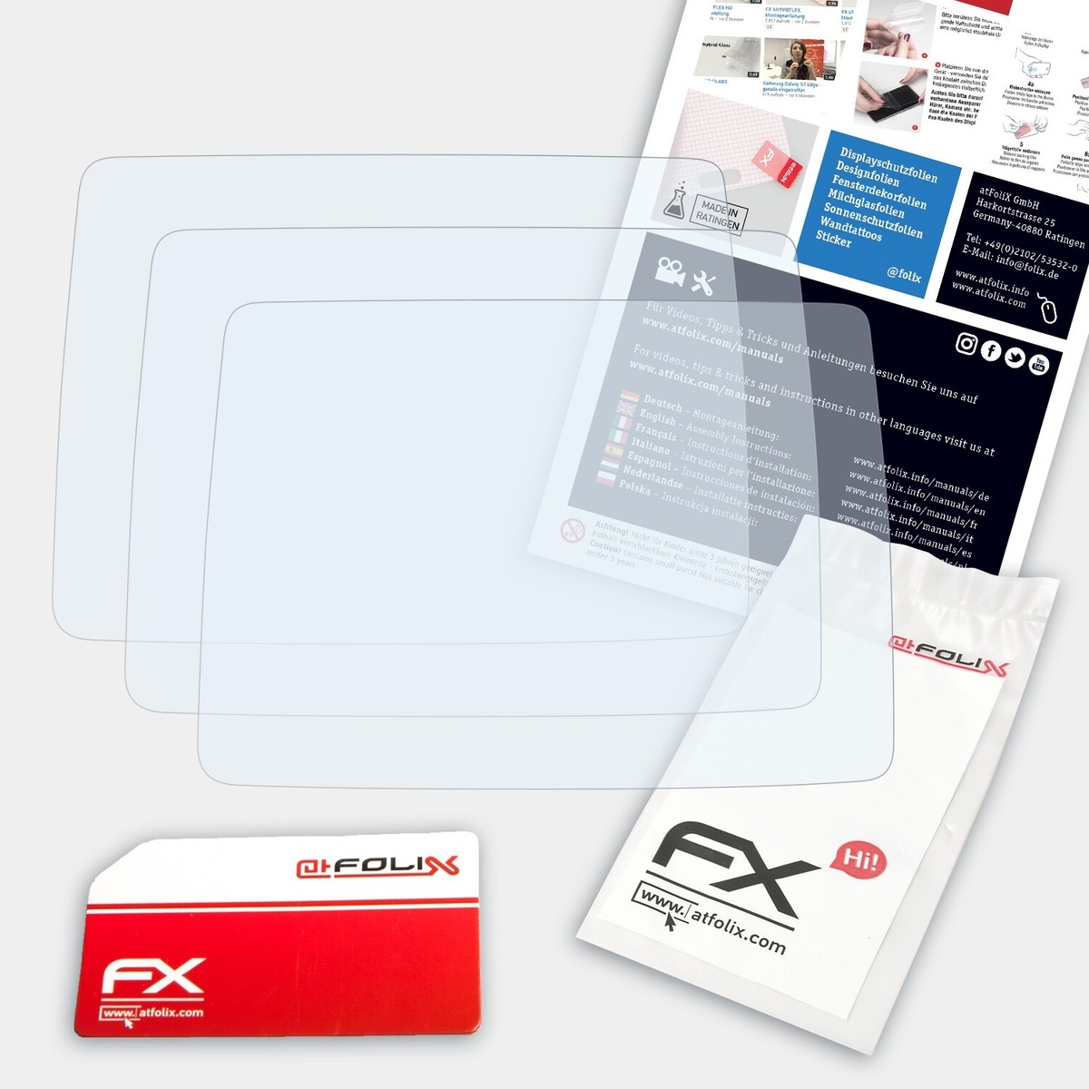 Lot De 3 Films Protecteurs D'écran AtFoliX FX-Clear Pour Nokia 6310i - Anti-rayures, Réutilisable - Fabriqué En Allemagne