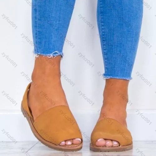 Sandalias planas menorquinas para mujer Mula española con cordones punta abierta verano zapatos para dama - Imagen 7 de 19