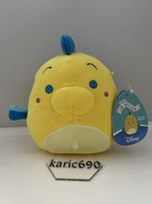 New Squishmallows Disney The Little Mermaid Flounder 6.5 Super Soft Plush Animal