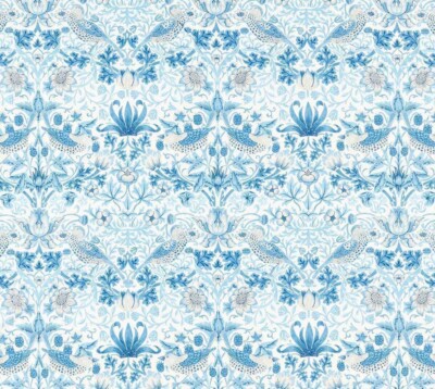 William Morris Gardinenstoff ''STRAWBERRY THIEF'' 3,5 M WATTE 100% BAUMWOLLE