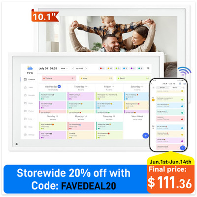 10.1 Inch WiFi Digital Calendar Smart Touchscreen Interactive Display for Family