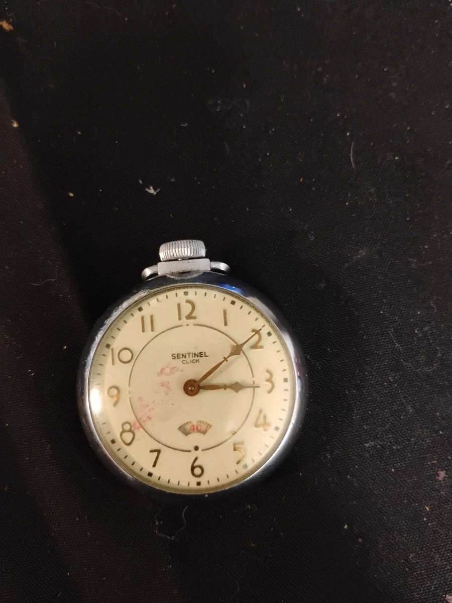 Ingraham Chrome Case Open Face Pocket Watch Pocket Watches with