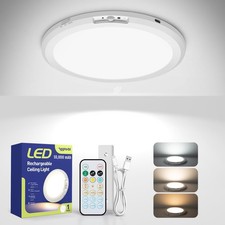 10000mAh Rechargeable LED Motion Sensor Ceiling Light with Remote