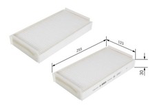 BOSCH Innenraumfilter 1 987 432 020 Filtereinsatz Partikelfilter für MERCEDES