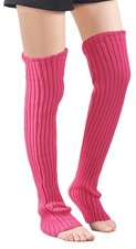 Women Winter Over Knee High Footless Socks Knit Leg Warmers Fashion Cozy