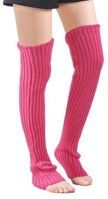 Women Winter Over Knee High Footless Socks Knit Leg Warmers Fashion Cozy