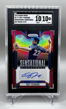 Trey Yesavage SGC-10 GEM MINT! 2025 Panini Sensational Signatures /99 Red Prizm!