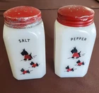 VTG Mckee Tipp Scotty Dog Milkglass Salt & Pepper Shakers