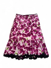 Auténtica falda midi floral de Dolce & Gabbana talla S