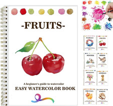 Watercolor Workbooks with 12 Illustractions Beginner Friendly Coloring Book Pain