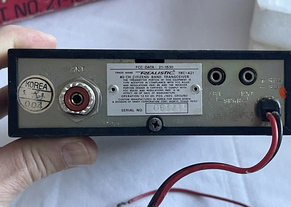 Radio transceptor móvil realista TRC-421 40 canales de colección años 70 sin probar Foto 3 de 4