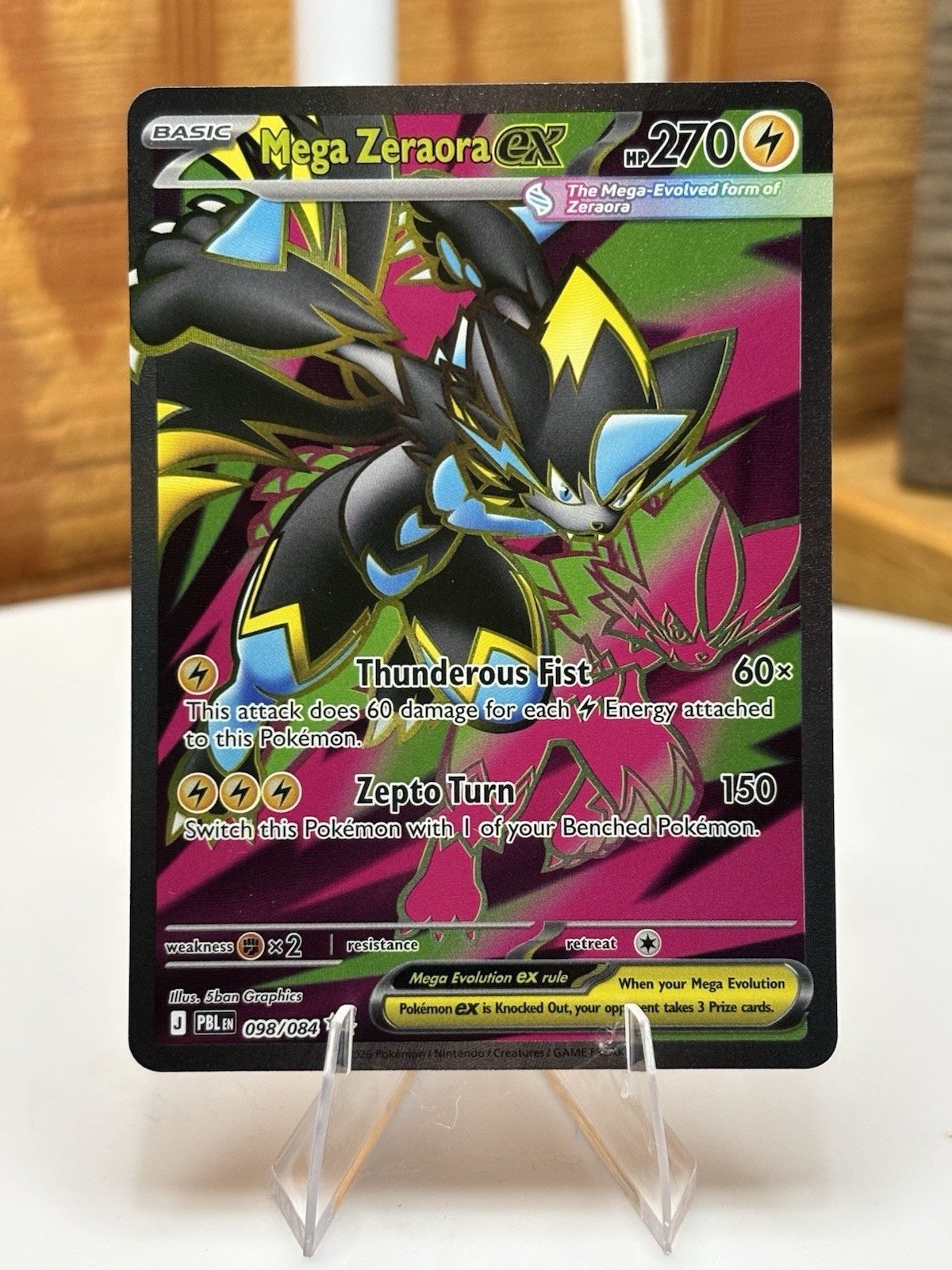 Mega Zeraora ex 098/084 Me05: Pitch Black Holo