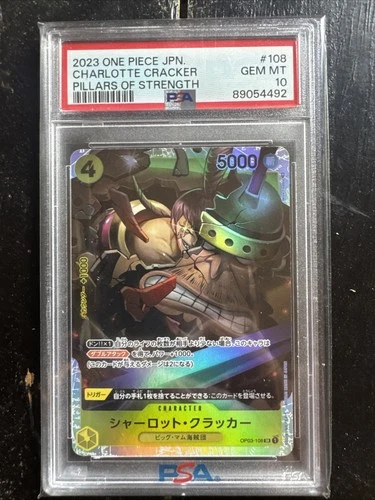 2023 One Piece OP03 Charlotte Cracker #108 PSA 10 GEM MT Japanese Pillars