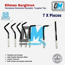 Ellman Handpiece Electrodes Set of 7 - Reusable - Tungsten Tips New OM