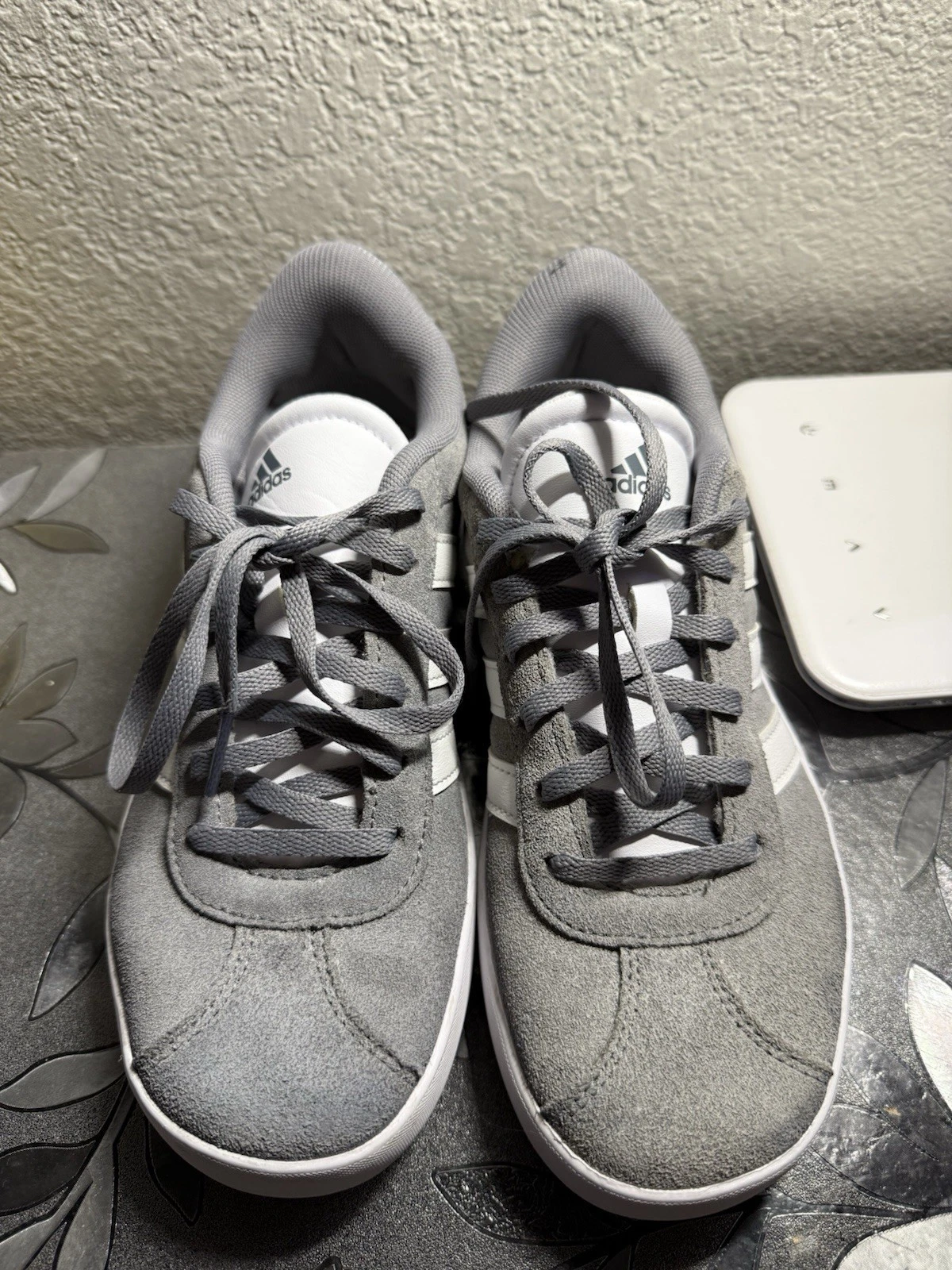 SCARPE ADIDAS VL COURT 3.0 giovani adolescenti taglia 3.5 grigie sneakers casual unisex