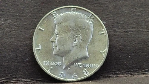 1968 D Kennedy Half Dollar 40% Silver Uncirculated #OR14