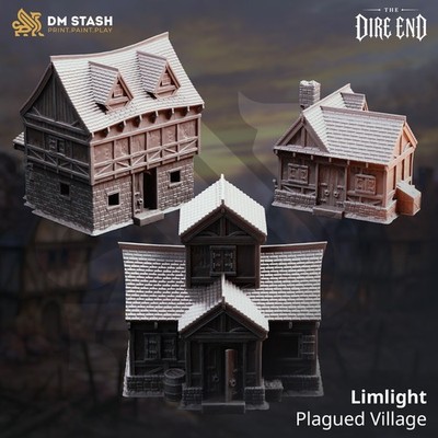 Dungeons & Dragons Gelände - Limlight - Plagued Village - DnD RPG Wargames