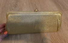 Vintage Gold Glitter Clutch Purse Unbranded TP