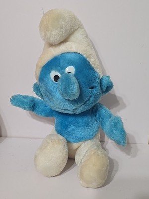 10'' Smurf Plush Wallace Bertie & Co. Vintage Peyo Nutshell And Clippings Filled