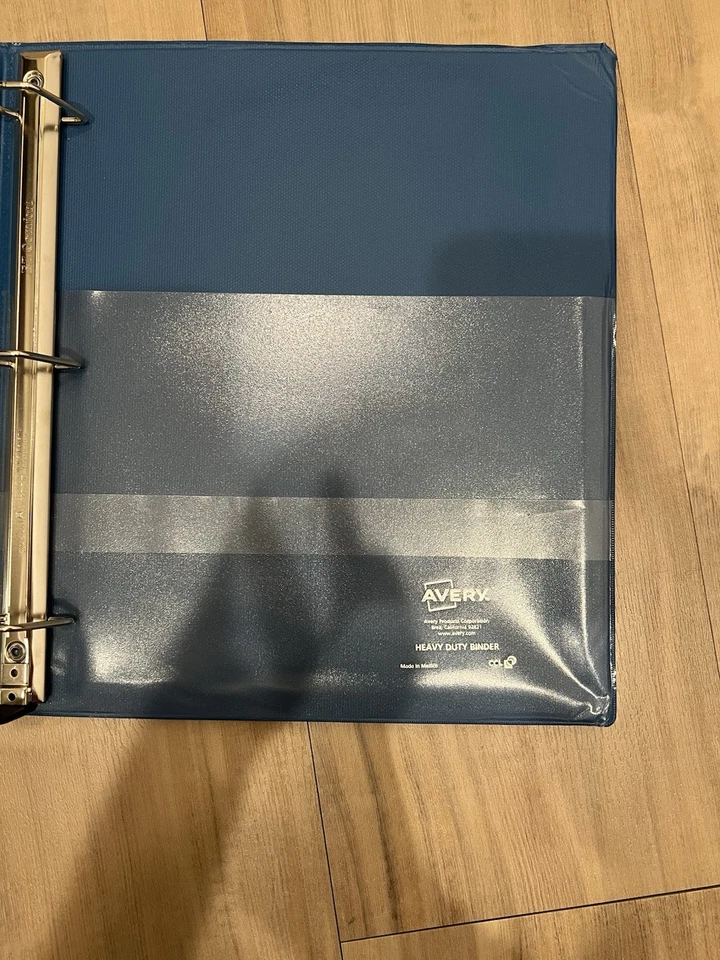 Lot of 3 Three Ring Binders 1 Inch Avery Black Blue School Office Supplies - Image 3 of 4