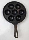 Vintage Griswold 962A No 32 Cast Iron Aebleskiver Danish Cake Pan Egg Poacher US