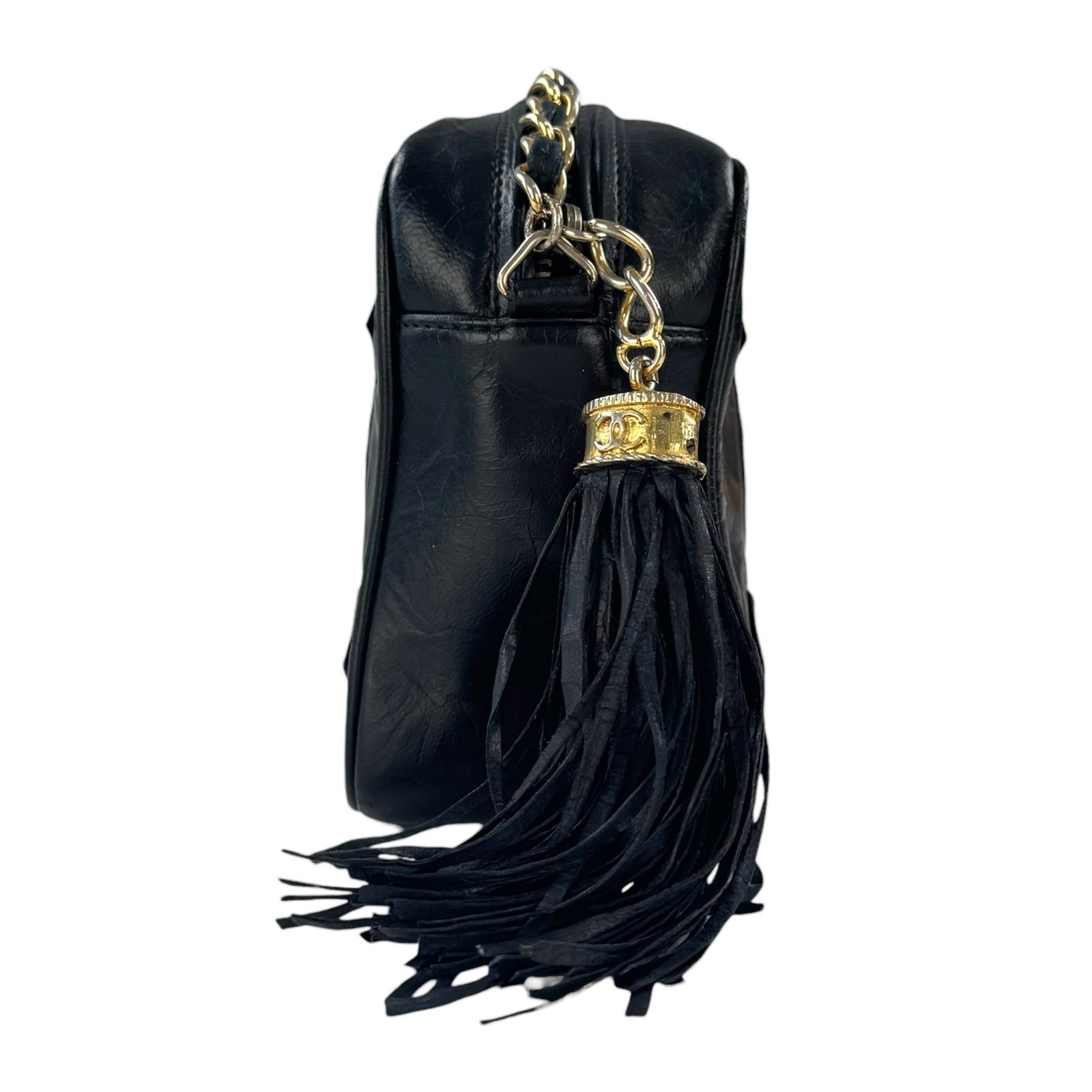 Chanel Vintage Chain and Tassel Camera Bag image 4