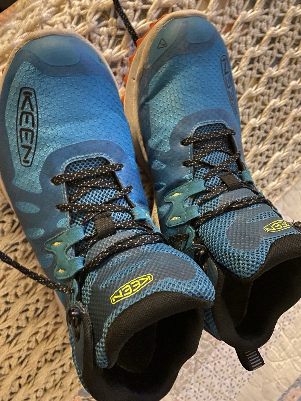 Scarpe da uomo Keen Zionic Mid taglia 10 blu fiordo impermeabili scarpe da trekking