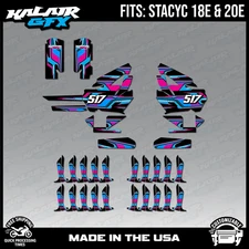Graphics Kit for STACYC 18E 20E Electric Bike (All Years) Klutch-magenta