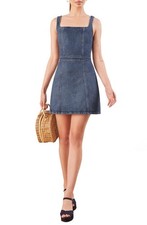Reformation Size 4 Parker Denim Pinafore Dress